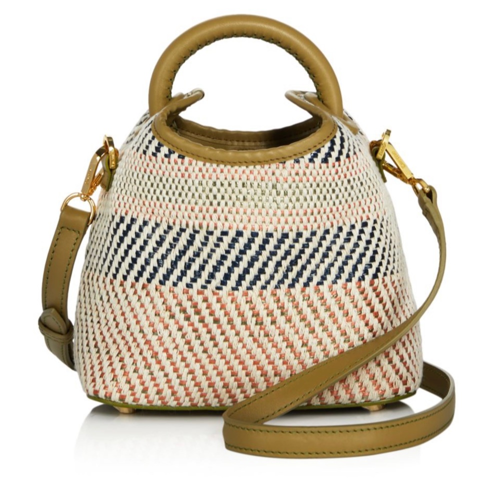 Elleme Madeleine Woven Bag. Olive. Condition: New.